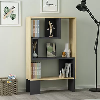 KayRana Keevy Anthracite And Oak Colour Bookcase Display Unit • £99.99