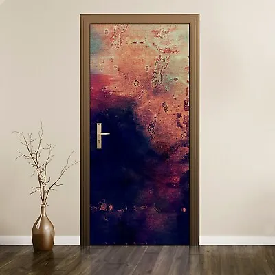 £48.95 • Buy Removable Door Sticker Mural Home Decor Decal Abstract Colourful Picture
