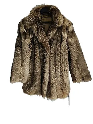 Stylish Racoon (Genuine) Fur  Coat Medium • $285