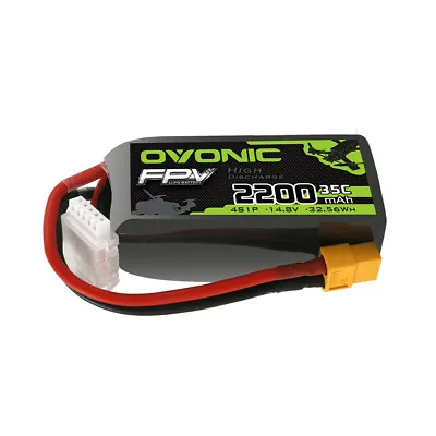 4X OVONIC 14.8V 35C 2200mAh 4S Short Lipo Battery XT60 For RC Aircraft Jet Boat • $107.99