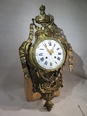 $2312.98 • Buy Antique Large Cartel Pendulum Bronze Golden Time Napoleon III Style Louis XVI