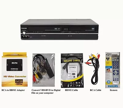 Toshiba DVD VCR Player Converts VHS To Digital File By USB 2.0 Capture Converter • $174.99