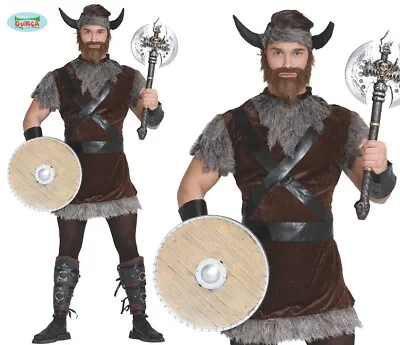 Mens Viking Man Fancy Dress Costume Viking Warrior Outfit New Fg • £24.99