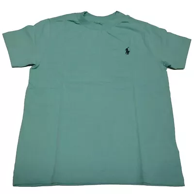 Polo Ralph Lauren Boys Cotton T Shirt Top In Light Turquoise Crew Neck - New • £11.95