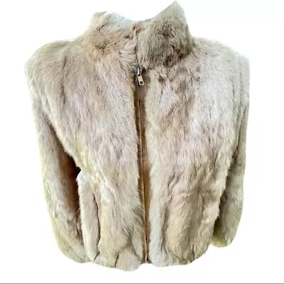 Vintage Rabbit Fur Coat Camel Color Medium • $120