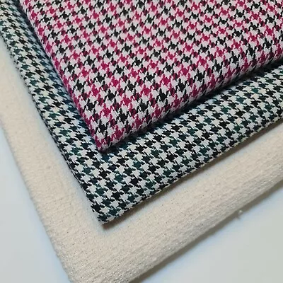 £1.99 • Buy PREMIUM WOOL BLEND Dog Tooth Jacketing Dress Craft Fabric Material 58 
