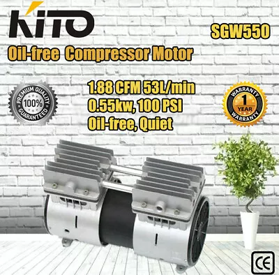 KITO Oil-free Silent Air Pump Air Compressor Head Air Pump Head Motor 230V 550w • $129