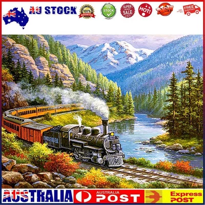 $11.79 • Buy DIY Diamond Painting Train Park Full Round Drill Mosaic Art Picture Decor Kits A