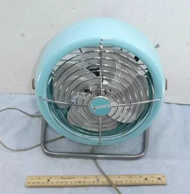 Vintage Dominion Turquoise Electric Table Top Or Floor Fan MCM Industrial Works! • $71.96