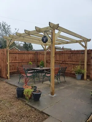 Heavy Duty Wood  Timber Garden Patio Gazebos/Pergolas • £352