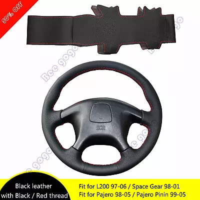 DIY PU Leather Steering Wheel Cover For Mitsubishi L200 Pajero Pinin Space Gear • $53.98