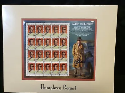 Humphrey Bogart Stamps 32 Cent Full Sheet Signed Michael Deas Artist 1997 USPS • $59.99