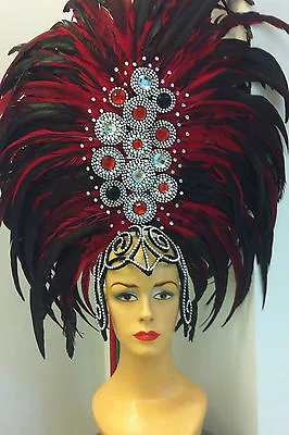 Da NeeNa H097A Samba Cabaret  Carnival Crystal Vegas Showgirl Headdress • $276.38