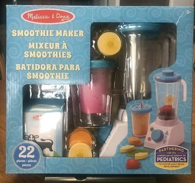 NEW Children's Melissa & Doug Smoothie Maker Blender Set With Play Food (22 Pcs) • $20