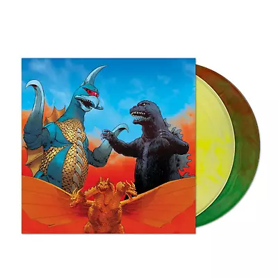 $54.99 • Buy Godzilla Vs Gigan 1972 Soundtrack Exclusive Yellow Green Brown Swirl Vinyl 2LP