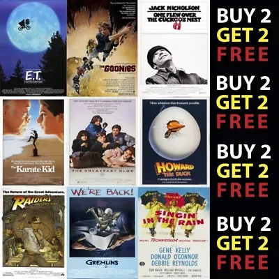 £2.99 • Buy Classic Movie Film Posters Poster Prints A4 - A3 Prints 300gsm Paper/Card