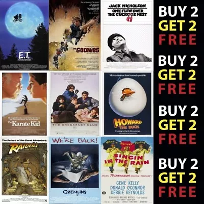 Classic Movie Film Posters Poster Prints A4 - A3 Prints On Metal Plaque  • £10.99