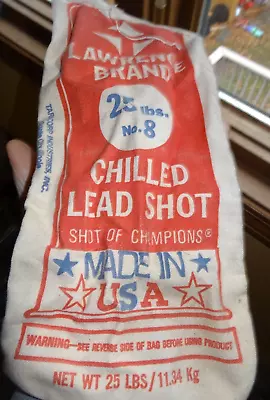 FOUR (4) Lawrence Brand Chilled Lead Shot Bags Empty 25 Lbs. No. 8 Shot • $17.99