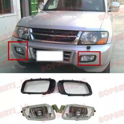 For Mitsubishi Pajero/Montero V73 V75 V77 2000-03 Fog Light+Fog Lamp Cover • $98.89