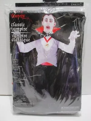 Vampire Costume Mens One Size Cape Vest Gloves Bowtie Halloween Adult New • $24.99