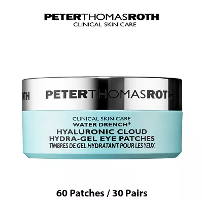 Peter Thomas Roth Water Drench Hydra-Gel Eye Patches 60 Patches New No Box (PROM • $28