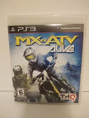 MX Vs. ATV Alive PS3 Game (PS3 2011) Complete W Manual Free Fast Shipping • $7.19