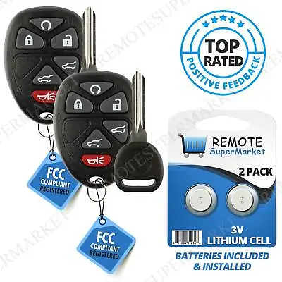 2 Replacement For 2007-2014 Chevy Silverado Suburban Remote Car Key Fob 6b Set • $14.95