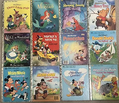 Little Golden Book Disney Lot (12) Some Vintage - Good Condition • $6.53