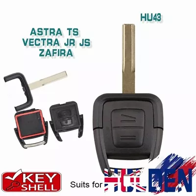 2B Remote Key Shell Case Fob To Suit Holden Vectra JR JS Astra TS Zafira HU43 • $12.80