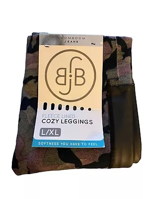 Boom Boom Jeans NWT Fleece Lined Cozy Leggings Animal Print Size L/XL • $21.39