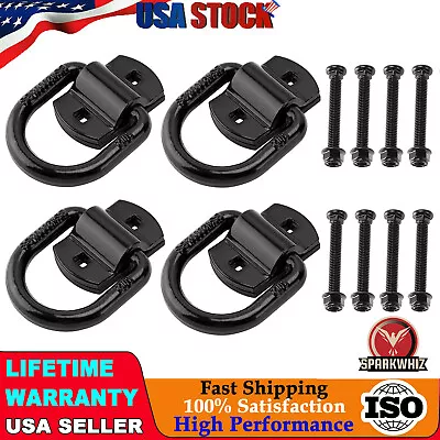 4Pcs Heavy Duty Bolt-On Forged D Ring 1/2  D Rings & Screws & Bolts 12000Lbs US • $39.99
