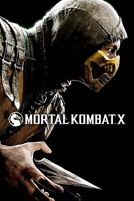 Mortal Kombat X - Cover Art Gaming Poster Dragon 11x16 Scorpion Sub Zero • $14.99