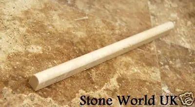 Travertine Bullnose Moulding Stone Border & Dado Pencil Trim Tiles • £2.40