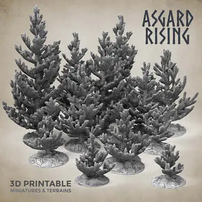 Forest Young Conifers Set - Asgard Rising Miniatures - Wargaming D&D DnD • $209.57
