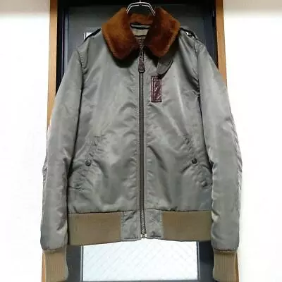 Schott L-2B Bomber Flight Jacket Dark Brown Real Mouton Leather Coat Size 38 USA • $141