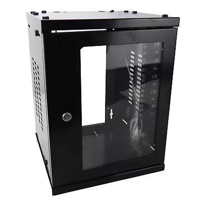 8U MiniMedia SOHO Metal Wall Cabinet For 10 Inch Data/Rack Mounting 300mm Deep • £93.84