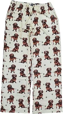 Dachshund Unisex Lightweight Cotton Blend Pajama Bottoms- X-Large • $29.99