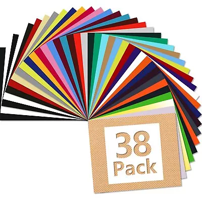 ARHIKY 38 Sheets Heat Transfer Vinyl For T-Shirts 12x10 Iron On Vinyl HTV Bundle • $23.37