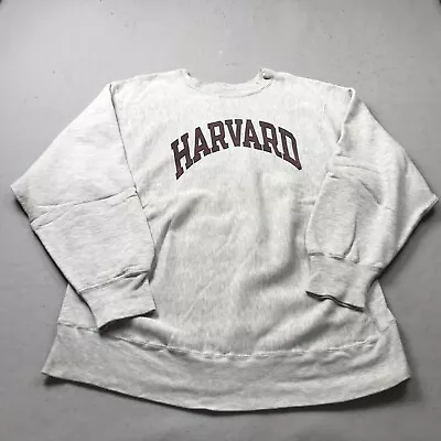 VINTAGE Champion Reverse Weave Warmup Sweatshirt Mens XL Harvard Crimson Ivy 80s • $99.99