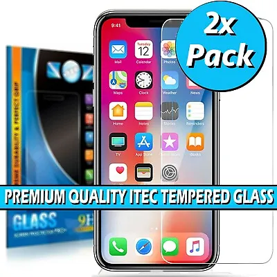 IPhone Tempered Glass Screen Protector For 15 Pro Max 14 13 12 11 XR X 7 8 6 • £1.29