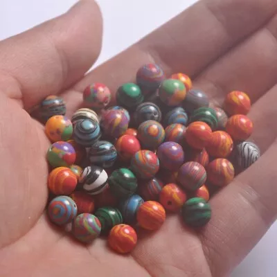 Wholesale Mixed Malachite Natural Gemstone Round Spacer Loose Beads 6MM 8MM 10MM • $1.67