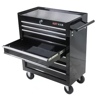 7 Drawers Rolling Tool Box Cart Tool Storage Cabinet Steel Lockable Tool Chest • $239.99