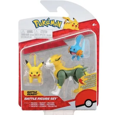 £11.99 • Buy Pokemon Battle 3 Figure Set Pikachu, Mudkip & Boltund BRAND NEW