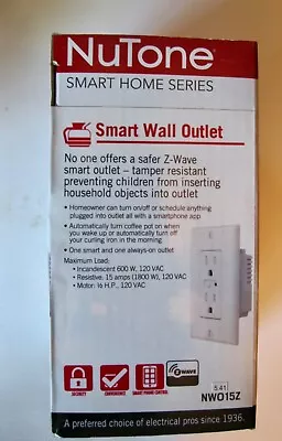 NuTone NWO15Z Smart Wall Outlet NIB • $13.95