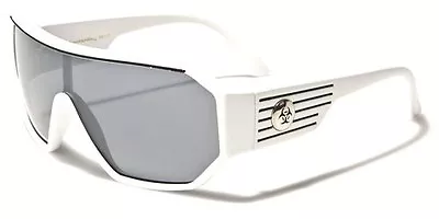 Retro Oversized Wrap Biohazard Shield Mens Fashion Sunglasses • $7.99