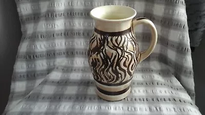 £7.99 • Buy LANGLEY POTTERY VASE/JUG BROWN AND CREAm