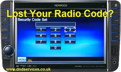JVC Kenwood Radio Code Decode Unlock Codelocked DNX 520 VBT 521 525 DAB SEAT VW  • £60