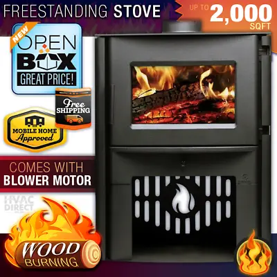 Breckwell SW2.0 Freestanding Wood Stove W/ Blower & Base - 2000 SQFT Heating • $2063.40