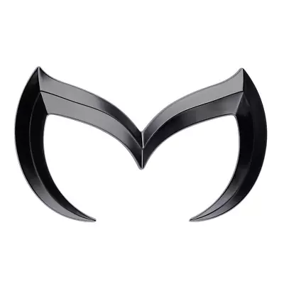 3D Raised Gloss Black Metal Evil 'M' Rear Trunk Emblem Badge Decal Kit For Mazda • $18.95