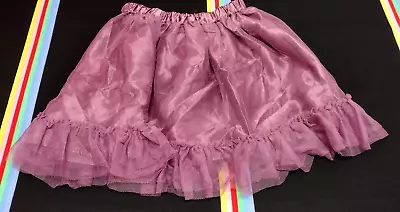 Children's ROSE TULLE SKIRT Size 7 / 8 Girls Plum Rose Skirt FAIRY CUTENESS NEW • $19.36